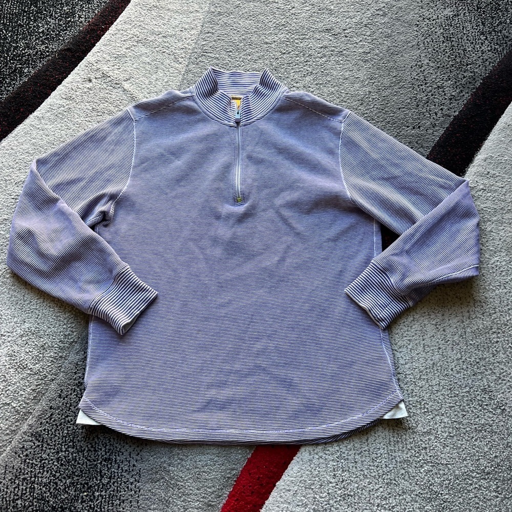 Robert Graham Purple 1/4 Zip Up Sweater